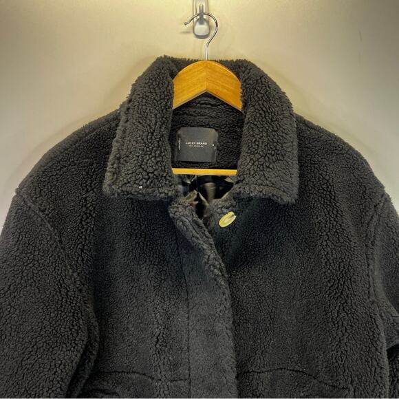 Lucky Brand Trucker Teddy jacket black - M - Picture 3 of 12